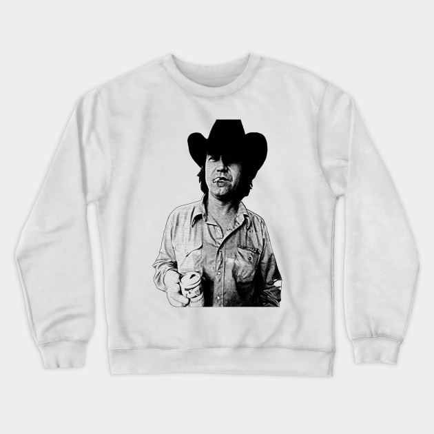 Retro Billy Joe Shaver Crewneck Sweatshirt by tykler